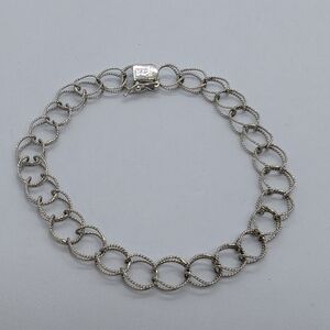 Gaj Stg Sterling Silver Vintage 925 Unique Box Latch Bracelet